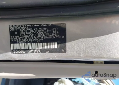 2007 Toyota Sequoia Sr5 V8 z USA, uszkodzony, nr VIN 5TDZT34A07S297250